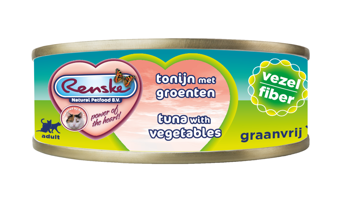 Renske kattenvoer Vers Vlees maaltijd Tonijn met groenten 70 gr